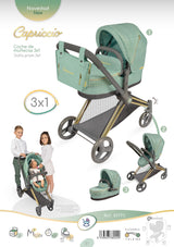 Carro de Muñecas Capriccio 3x1 DeCuevas Toys 81773