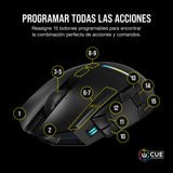 Corsair DARKSTAR Ratón Inalámbrico RGB Para Juegos MMO - 26.000 PPP - 15 Botones Programables - Batería Hasta 80 Horas - Compatible con iCUE - PC, PS5, PS4, Xbox - Negro