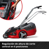 Einhell Cortacésped GE-CM 43 Li M Kit Power X-Change (36V, 43 cm ancho de corte, hasta 600 m², Brushless, función de mulching, 63L bolsa recolectora, con 2x 4,0 Ah baterías y 2x cargadores)
