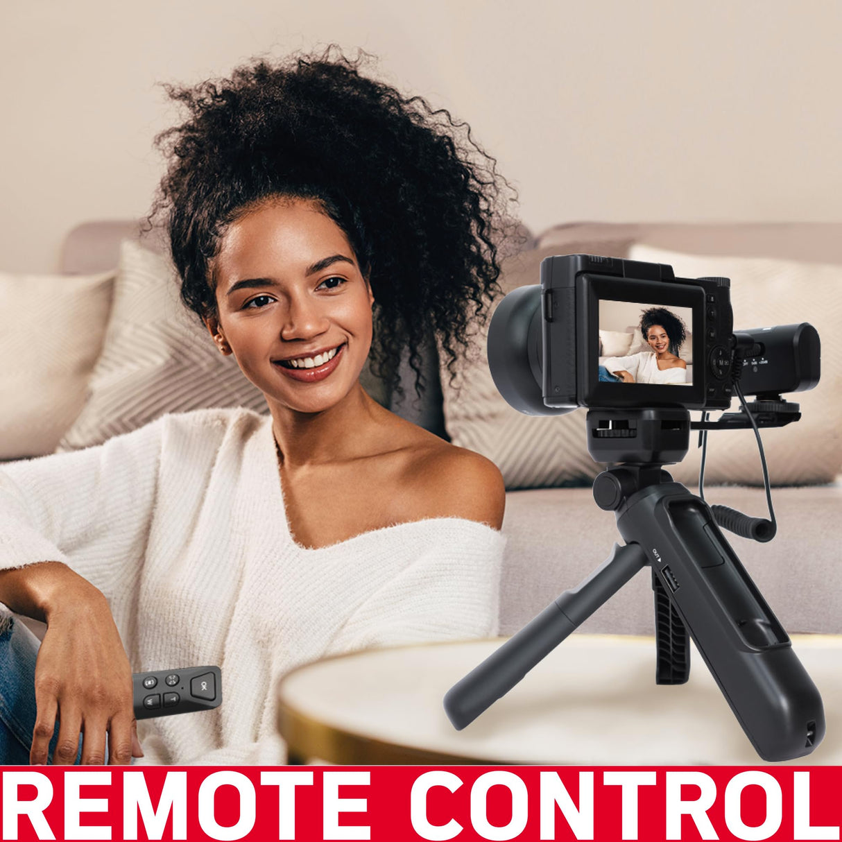AGFA PHOTO Realishot VLG-4K Kit Vlogging - Cámara 24MP, Video 4K, Pantalla LCD 3’’, Zoom Digital 16X, Sensor CMOS, Batería de Litio - Negro