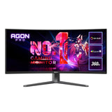 AOC AGP346UCSD Monitor 34 Pulgadas 360Hz Panel QD-OLED, 0.03ms GtG, HDR500 TrueBlack, Adaptive Sync, G-Sync Compatible, Altavoces, Altura Ajustable, (3440x1440 HDMI 2X 2.1 DP 1x 2.1 USB Hub) Negro