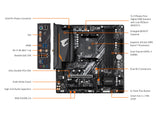 GIGABYTE B550M AORUS Elite AX Placa Base - Procesadores AMD Ryzen 5000, VRM de 5+3 Fases, hasta 4733 MHz DDR4, 1xPCIe 4.0 + 1xPCIe 3.0 M.2, Wi-Fi 6E, LAN 1GbE, USB 3.2 Gen 1