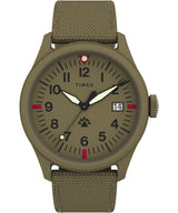 Timex Expedition North - Reloj de 43 mm para hombre, eco-friendly marrón, correa de liberación rápida de dos piezas, esfera marrón, caja marrón TW2W23500