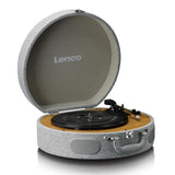 Lenco Tocadiscos LS-66 - Recepción y transmisión Bluetooth®, 2 altavoces integrados, extractor magnético AT3600, transmisión por correa, parada automática, 33/45 rpm, conector RCA, carcasa de madera,