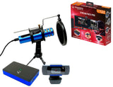 Subsonic Raiden - Paquete de Accesorios para Jugadores de Streaming y Youtubers, Caja de Captura de vídeo Full HD, micrófono, cámara HD - PS4, PS5, Xbox x-Series, Switch, PC, Xbox One. (Windows 8)