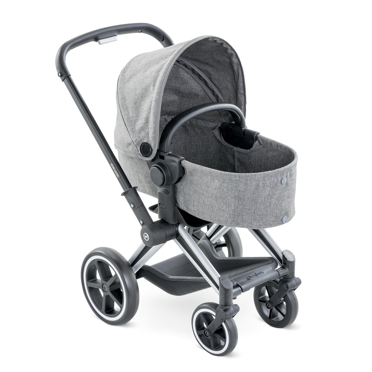 Smoby Cybex - Cochecito para Muñecos, en Color Gris, para Niños a Partir de 3 Años - 37 x 21,5 x 61,5 cm