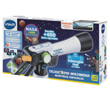 VTech - Telescopio Multimedia Aventuras espaciales, Telescopio Interactivo con Pantalla a Color, +200 Fotos y vídeos de la NASA, Juguete científico niños +7 años, Contenido en Español
