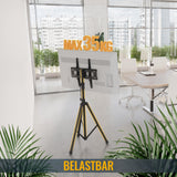 RICOO Soporte TV Base de pie Pedestal Suelo Televisión 32-55" (81–140cm) FS0844 Tripode Inclinable Televisor LED/LCD VESA 200x200-400x400