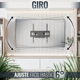 RICOO Soporte TV Pared 32-55" Pulgadas (81-140cm) S5244 Brazo articulado Giratorio Inclinable Colgador televisión Universal VESA 200x200-400x400 Negro
