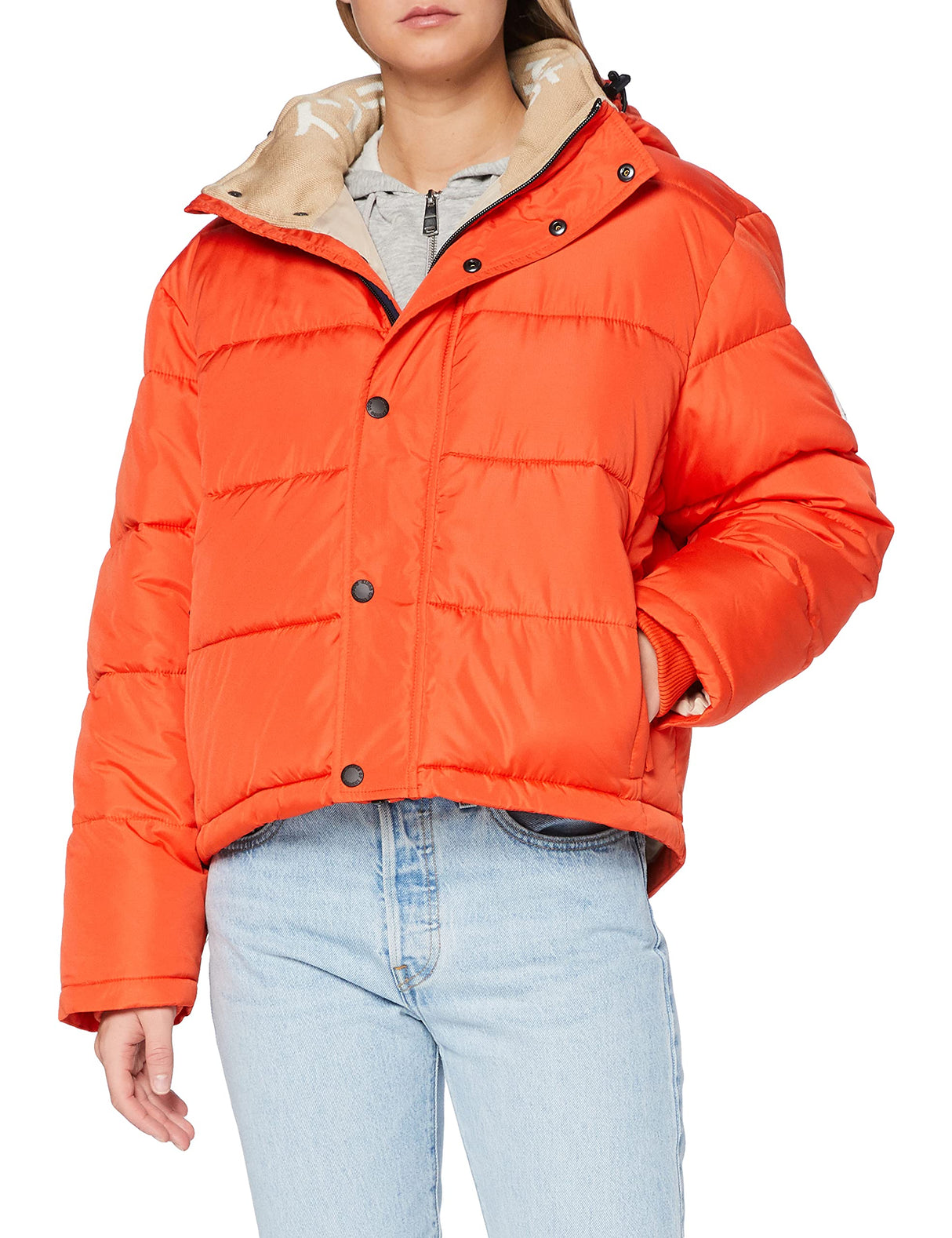 Kings of Indigo Zhenga Chaqueta, Naranja (Burnt Orange 7801), Large para Mujer
