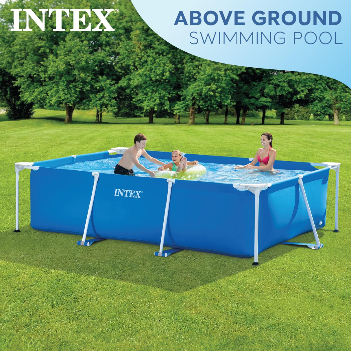 Intex 28272NP Small Frame - Piscina Desmontable, 300 x 200 x 75 cm, 3.834 litros, Color Azul