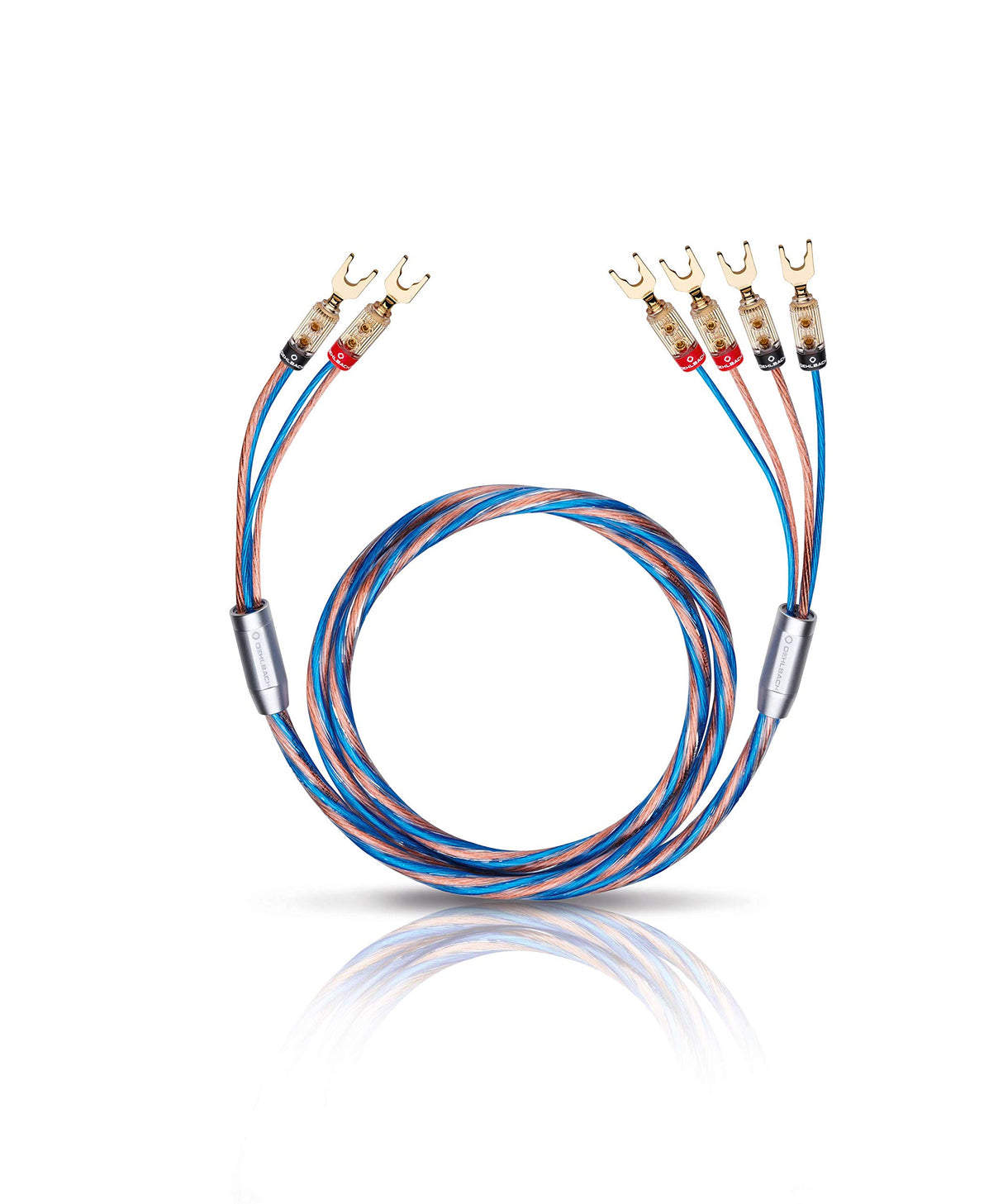 Oehlbach Bi Tech 4 - Juego de cables con conectores para altavoces (2 x 4 m)