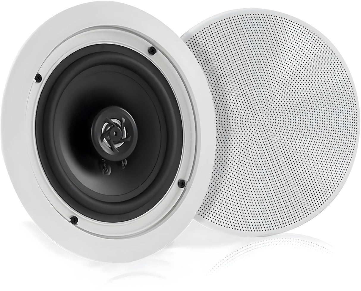 Pyle altavoces empotrables, Bluetooth, Pared, Techo, 5.25”, 150W, Dos vias, Estereo, Estereo, Rejilla redonda/cuadrada intercambiables