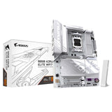 GIGABYTE B850 AORUS Elite WIFI7 Ice Placa Base - Procesadores AMD Ryzen Serie 9000, VRM Digital de 12+2+1 Fases, hasta 8200MHz DDR5 (OC), 1xPCIe 5.0 + 2xPCIe 4.0 M.2, LAN 2.5, WiFi 7, USB 3.2 Gen 2x2