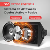 Pyle par de sistema de altavoces resistentes al agua 6.5”, Impermeables, Montaje de pared, Interiores, Exteriores, Sonido Estereo. Negro