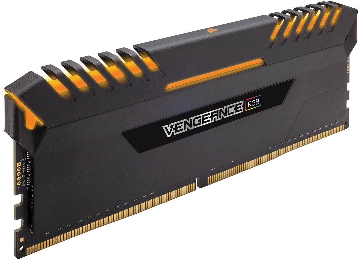 Corsair Vengeance RGB - Kit de memoria Entusiasta de 16 GB (2 x 8 GB, DDR4, 3200 MHz, C16 XMP 2.0) negro
