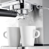 Ufesa CE8020 Capri Cafetera Expresso y Capuccino, 20 Bares, 1350W, Sistema Thermoblock, Vaporizador Orientable, 2 Modos: Café Molido o Monodosis, Depósito 1.4L, Apagado Automático