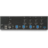 StarTech.com Switch Conmutador KVM de 4 Puertos HDMI - 4K de 30Hz - de Pantalla Doble