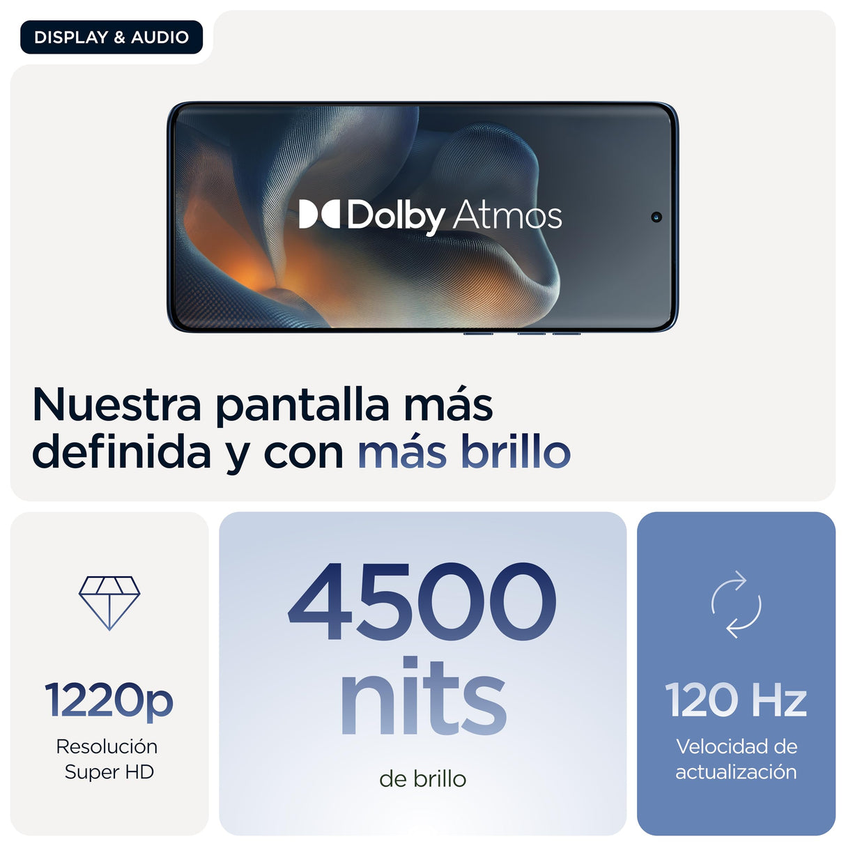 Motorola Edge 60 24GB (8GB+16GB RAM Boost)/512GB Gibraltar Sea, Pantalla Super HD de 6,67”con Cuatro Bordes curvos, Cámara Sony LYTIA™ 700C de 50MP, Moto ai, Durabilidad Militar, Batería 5200 mAh
