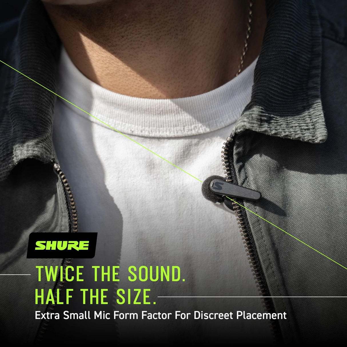 Shure MoveMic One - Pro Direct to Phone Micrófono inalámbrico Lavalier para iPhone y Android, Bluetooth Mini Mic, Carga de 24 horas, Configuración rápida, IPX4, Compact & Portable Clip Lav (MV-ONE-Z6)