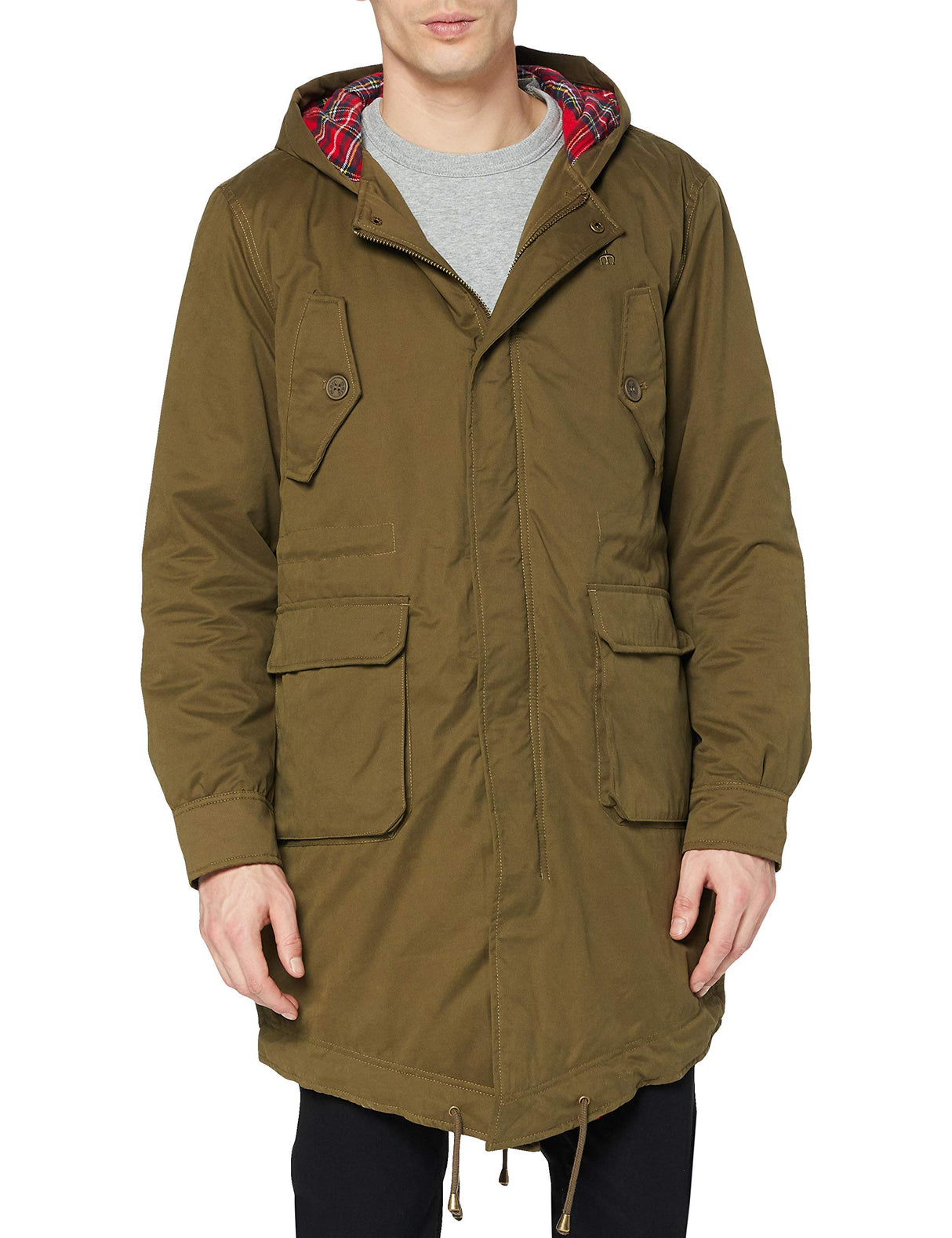 Merc of London Tobias Parka Abrigo, Vert (Combat Green), L para Hombre
