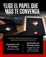 Canon Pixma PRO-200S Impresora Fotográfica Profesional, Sistema de Inyección de Tinta, A3+, WiFi, 8 Cartuchos de Tinta, Impresión Sin Bordes, Impresión de Alta Velocidad, Negro
