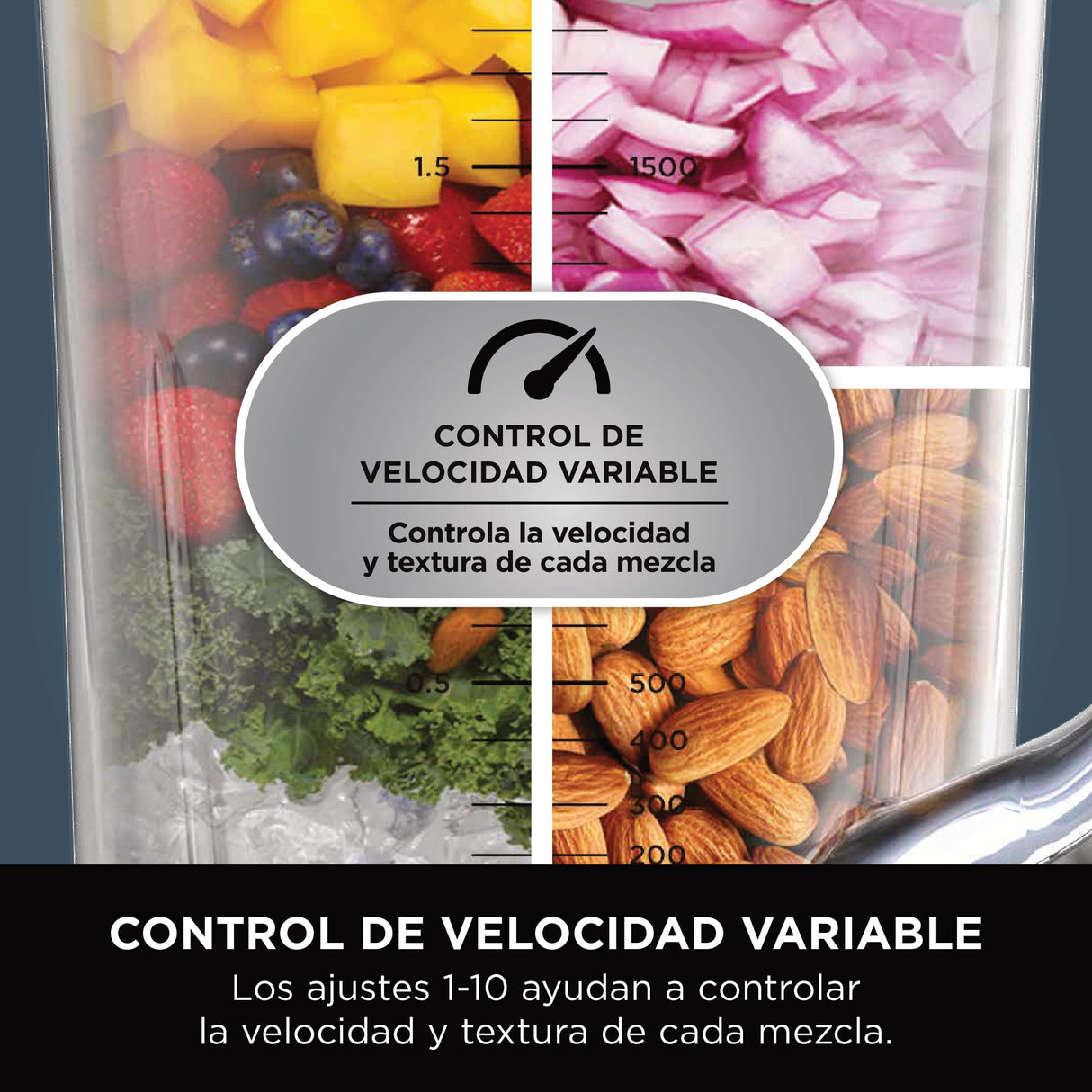 Ninja Detect Power Pro Batidora y Procesador de alimentos 3 en 1 (1200W), 3 vasos de 700ml y cuchilla para masa, ideal para mezclar, picar y batir, piedra dorada, TB401EUSTGD