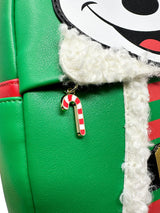 Loungefly Disney Mickey Mouse Elf Holiday - Bolso de hombro con doble correa para mujer, Verde, Medium