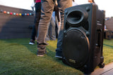 DYNASONIC - DYNAPRO 10 Plus Altavoz Bluetooth Portatil Profesional, Altavoz Bluetooth Potente 500W 2 microfonos Karaoke y Soporte Tablet