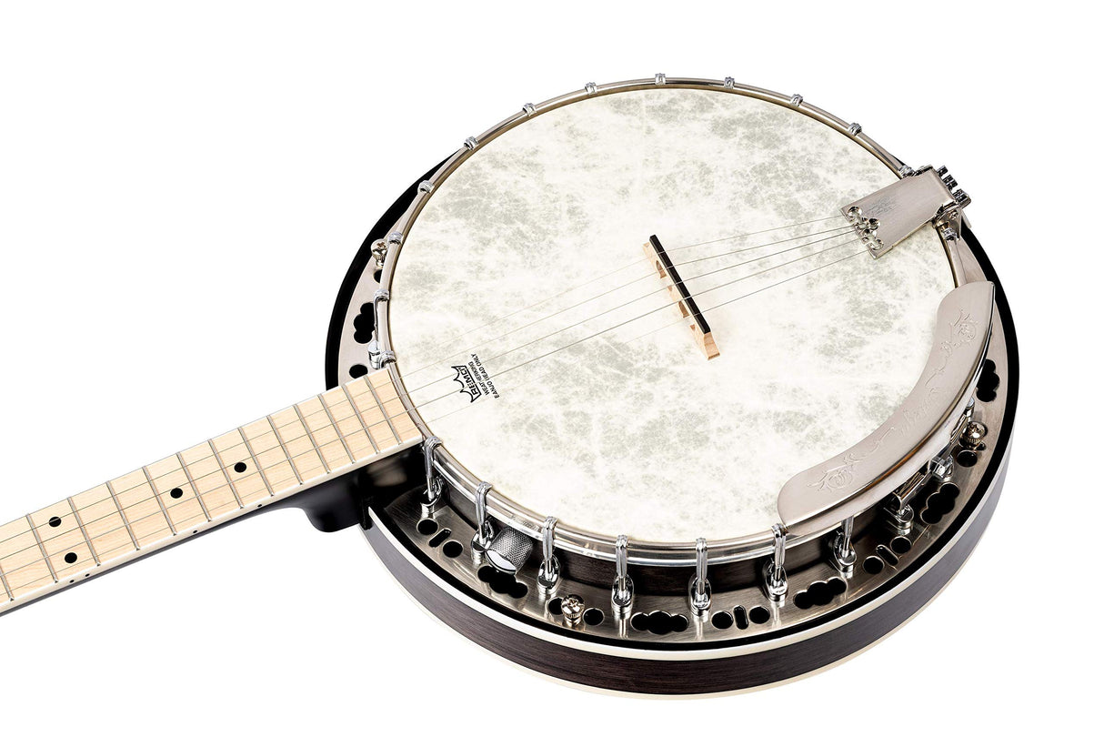 ORTEGA Falcon Series Banjo - Carbón transparente + Funda, OBJE400TCO