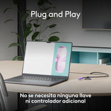 Logitech cable USB activo | Conexión BYOD con un solo cable a MeetUp 2 | Accesorio de videoconferencia para salas pequeñas - Grafito