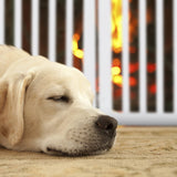 Relaxdays Barrera Seguridad Niños, Valla Protectora, Puerta, 92x206cm, Plegable, Cerca Protección Bebés, Perros, Blanco, Fibra Vegetal