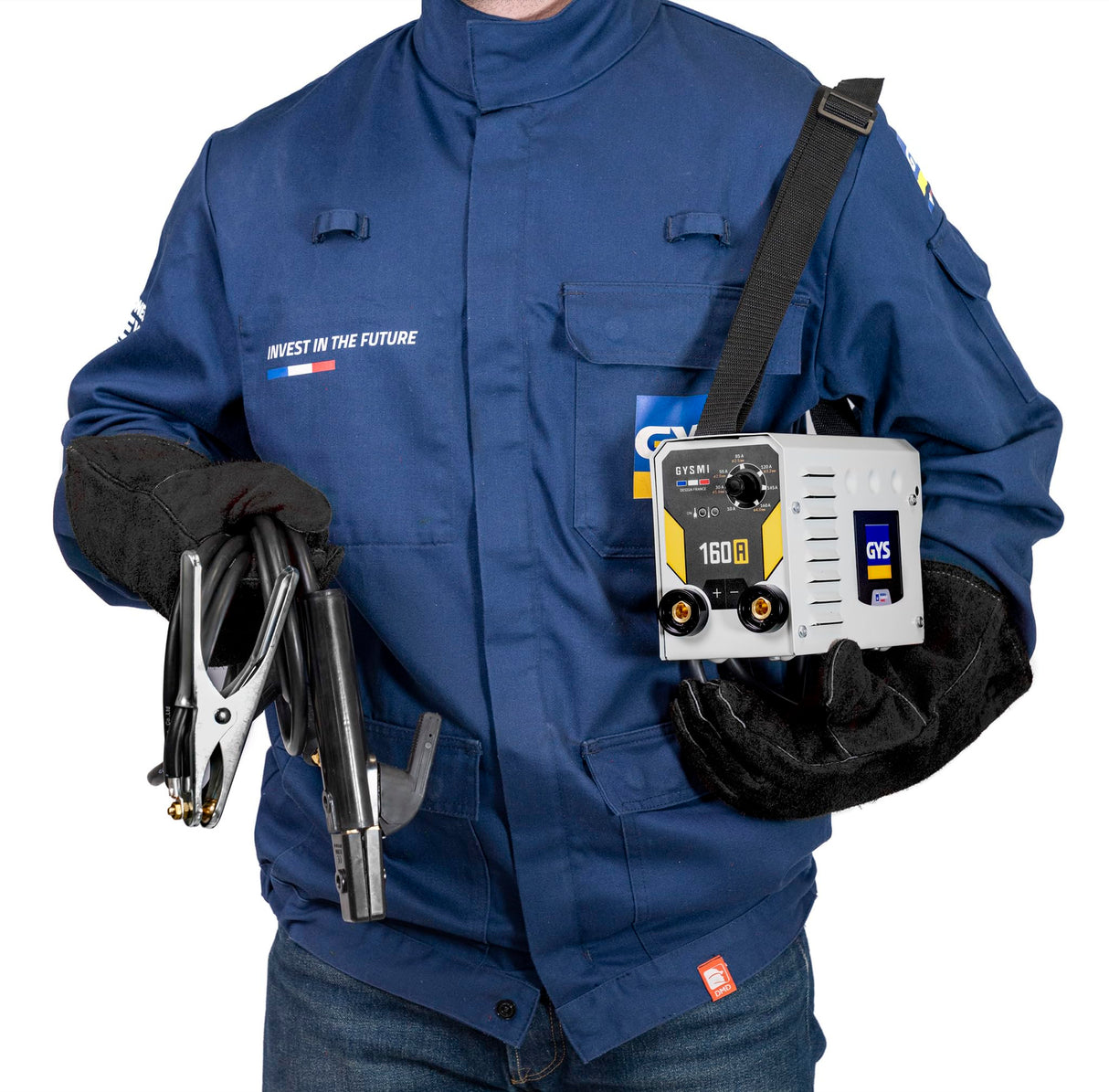 GYS, GYSMI 160A, estación de soldadura de electrodo recubierto 160A monofásico 230V (MMA), arco fuerza, antisticking, Hot Start, Con Maleta, portaelectrodos, cable de masa