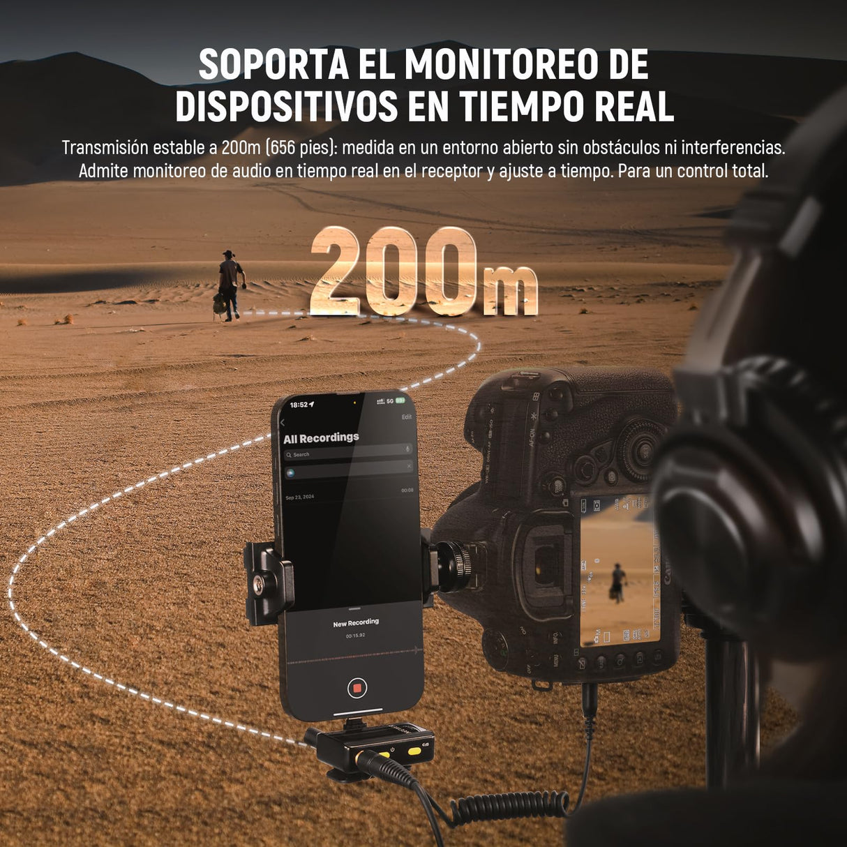 NEEWER CM28 Sistema Micrófono Lavalier Inalámbrico con Estuche Carga Cancelar Ruido 4GB Almacenamiento 9H Grabación 48KHz Audio 16 Bits Micrófono Solapa Compatible con iPhone iPad Android PC Cámara