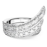 Swarovski Anillo de cóctel Hyperbola, Swarovski Zirconia, Tallas Mixtas, Baño de Rodio