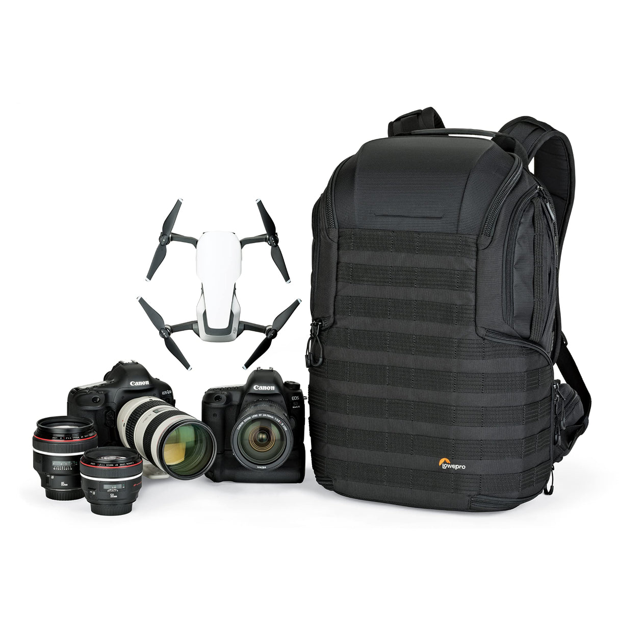 Lowepro ProTactic 450 AW II versión previa, Black Pro Mochila Modular para Portátil hasta 15 pulg., Tablet, Canon/Sony Alpha/Nikon DSLR, CSC Sin Espejo y Drones dji Mavic LP37177-GRL, Negro