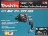 Makita Martillo combinado de batería DHR182ZU (sin batería, sin cargador, sin extracción de polvo)