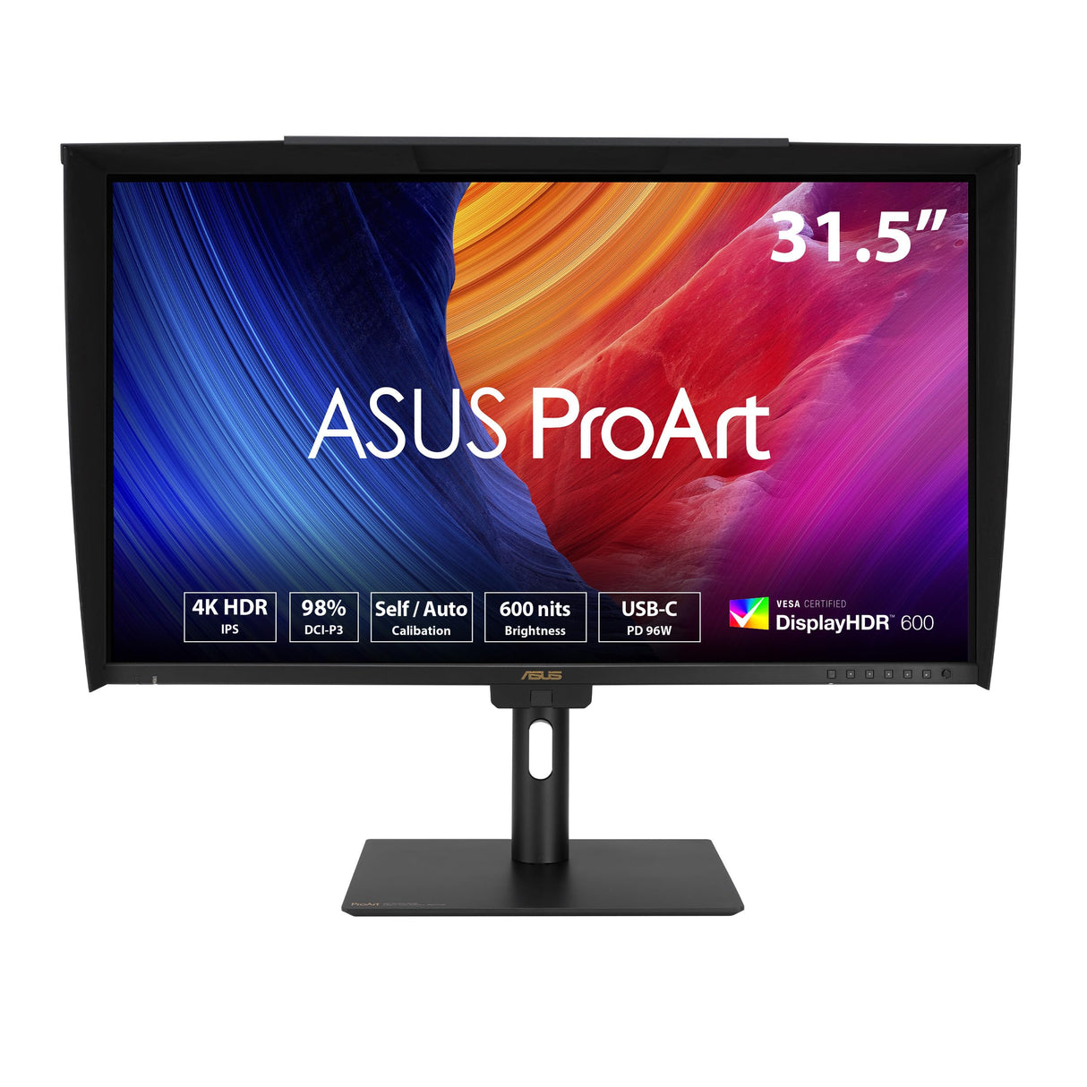 ASUS ProArt Display PA32UCE - Monitor Profesional de 32", 4K (3840 x 2160), IPS, 600 nits, 98% DCI-P3, colorímetro motorizado, calibración automática, HDR-10, KVM, LuxPixel, USB-C, diseño sostenible
