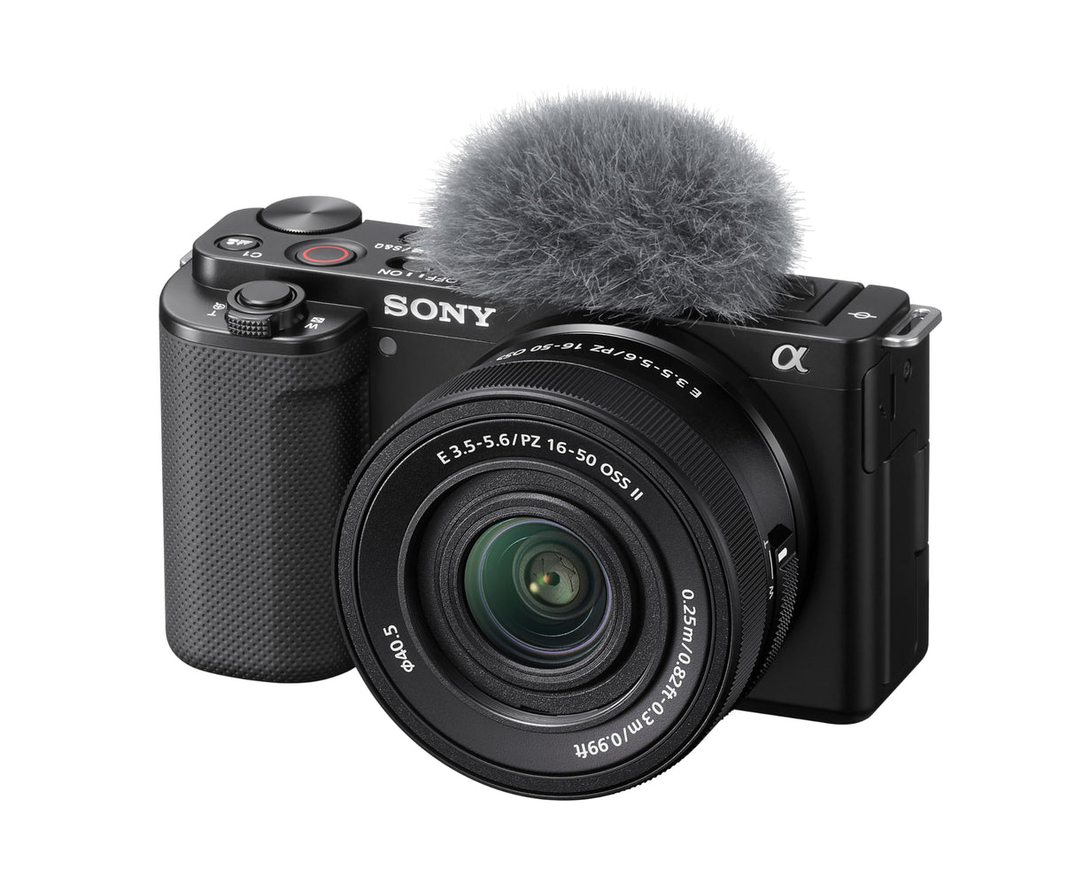 Sony Alpha ZV-E10K, Cámara vlog APS-C mirrorless de objetivo intercambiable y kit de objetivo power zoom 16-50 mm f/3.5-5.6 II (24 MP, vídeo 4K, Eye AF en tiempo real) ideal para vlogging, color negro