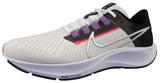 Nike Wmns Air Zoom Pegasus 38, Sneaker Mujer, White Mtlc Silver Black Flash Crimson Anthracite Wild Berry, 36 EU