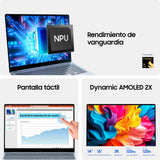 Samsung Galaxy Book4 Edge, Ordenador Portátil IA Copilot+, PC 16" HDR, Snapdragon X Elite X1E-84-100, 16GM RAM, 1TB SSD, Qualcomm Adreno GPU, Windows 11 Home, Azul, Teclado QWERTY Español
