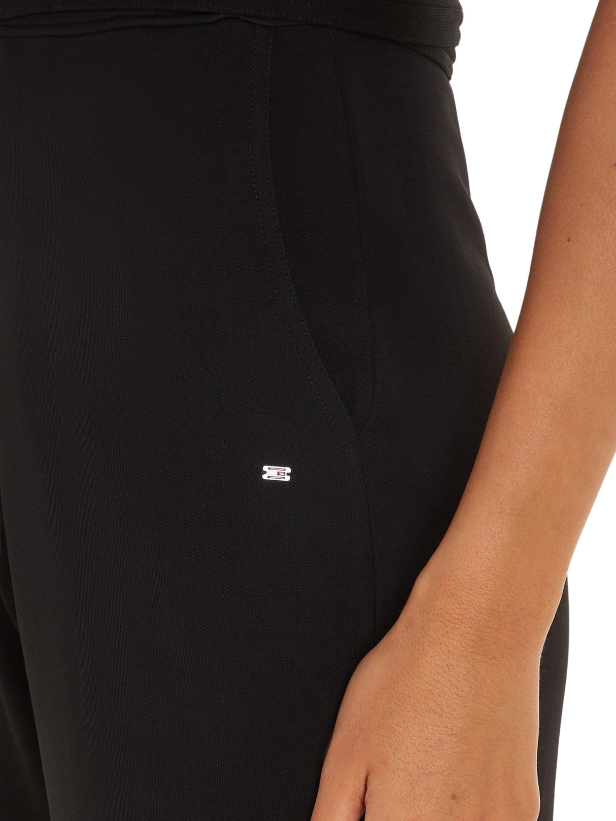 Tommy Hilfiger Mono Jumpsuit para Mujer Wrap Detail sin Mangas, Negro (Black), XL