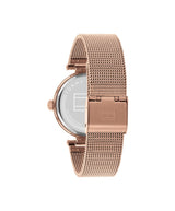 Tommy Hilfiger Reloj Analógico de Cuarzo para Mujer con Correa de Malla de Acero Inoxidable de Oro Rosa - 1782508