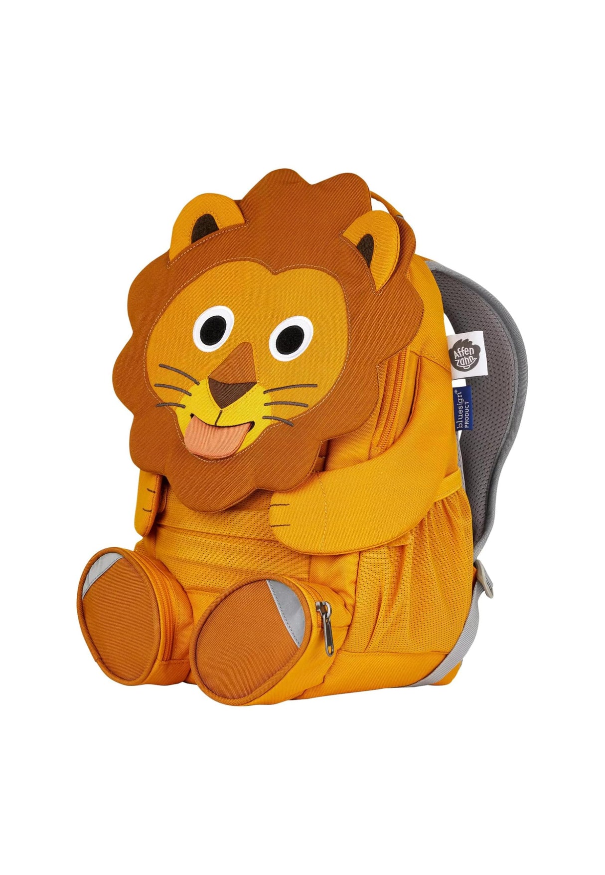 Affenzahn Gran Amigo Mochila, León-Amarillo, Talla única Unisex niños