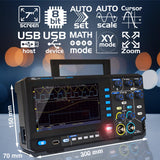 PeakTech, 1402, Osciloscopio digital de 2 canales [3 años de garantía] 20 MHz, 250MS/s, Interfaz USB, Software para PC, Osciloscopio P 1402, Negro, Osciloscopio USB, Multímetro osciloscopio
