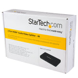 StarTech.com Divisor HDMI de 2 Puertos de Vídeo 4K - Splitter Multiplicador 1x2 HDMI de Aluminio Sólido - 4K @ 30 Hz