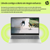 HP 15-fd2012ns - Ordenador portátil de 15.6" FHD (Intel Ultra 7-255U, 32GB RAM, 1TB SSD, Intel Iris Xe Graphics, Sin Sistema operativo) Plata y Azul - Teclado QWERTY Español