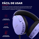 Trust Gaming GXT 491P Fayzo Cascos Gaming Inalámbricos Bluetooth + 2.4 GHz, 7.1 Sonido Envolvente, Batería de 22 Horas, Auriculares Inalámbricos RGB Over-Ear PC PS5 PS4 Switch - Morado