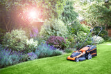 LawnMaster CLMF4841E Cortacésped con Batería 48V MAX 2x24V 4.0Ah, 41cm hasta 450m², Altura de Corte 6 Niveles 22-72 mm, Bolsa de Recogida de 42L