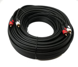 System-S Cable RCA 2 RCA 30 m macho a macho, adaptador AV estéreo en negro
